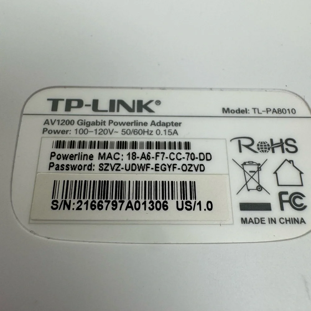 2 TP-LINK Powerline Kit AC1750 Wi-Fi Range Extender AV1200 TL-WPA8730 TL-PA8010